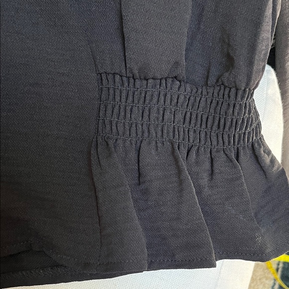 Topshop Black V-Neck Blouse NWT Nordstrom - Picture 7 of 7